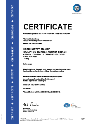 ISO:9001 Certificate